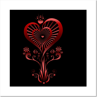 Heart Flower Posters and Art